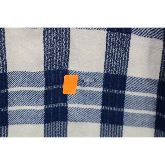 Soft Surroundings Blue White Plaid Button-Up Top-Medium/Petite - Picture 7 of 12